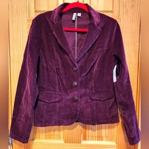 Womens Burgundy Blazer